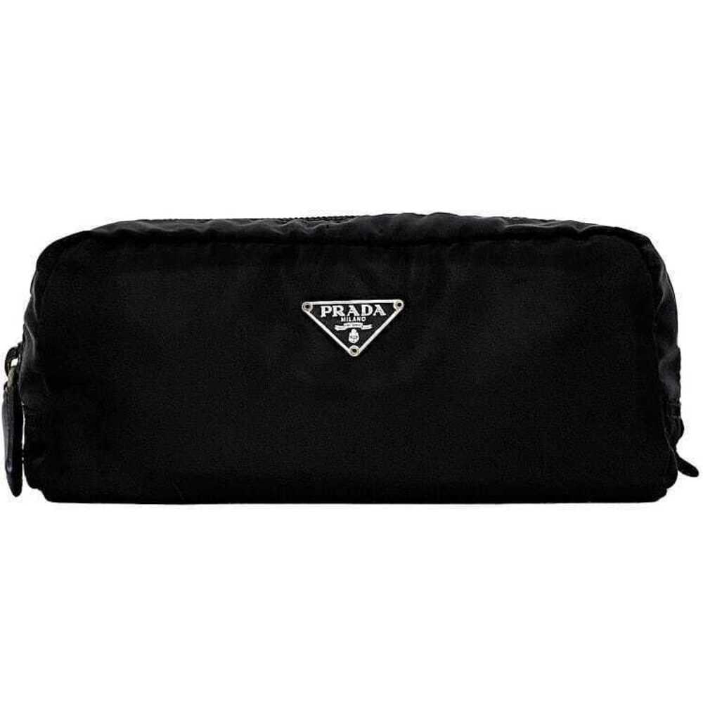 Prada Pouch Tessuto Triangle Pocono Cosmetic Makeup Accessory Case Nero Black